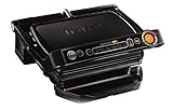 Tefal Optigrill + Black edition GC7128 - Plancha de cocina 2000 W, 6 modos de cocción, indicador del progreso, sensor de grosor, bandejas extraíbles, desmontables y aptas para lavavajillas